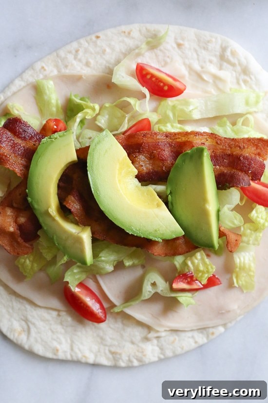Turkey and Avocado BLT Roll-Ups 5 These easy BLT Roll Ups with Turkey and Avocado are delicious and perfect for school lunch.