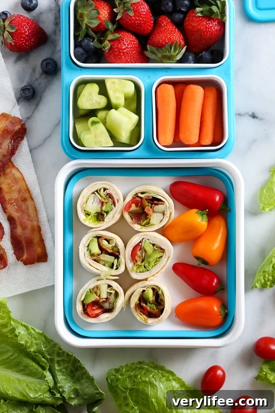 Turkey and Avocado BLT Roll-Ups 7 These easy BLT Roll Ups with Turkey and Avocado are delicious and perfect for school lunch.