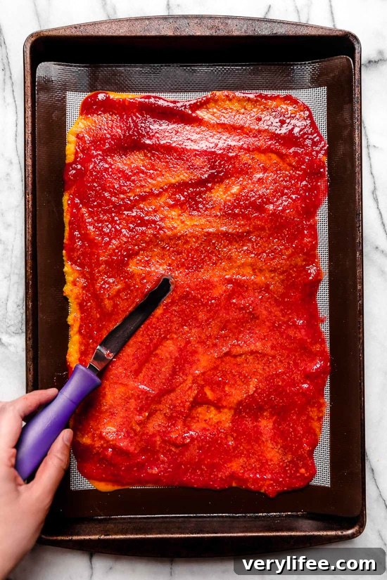Homemade Mango-Raspberry Fruit Roll Ups, so much healthier than the store-bought kind, and with much less added sugar.