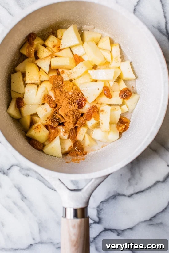 Cinnamon Apple Yogurt Bowls plating