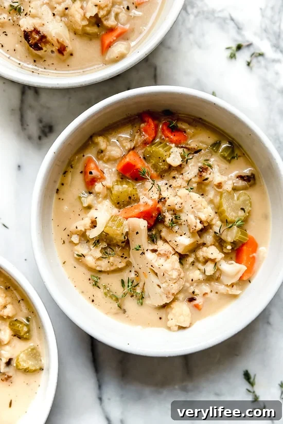 Creamy Roasted Cauliflower Chowder Recipe 2 Creamy Roasted Cauliflower Chowder