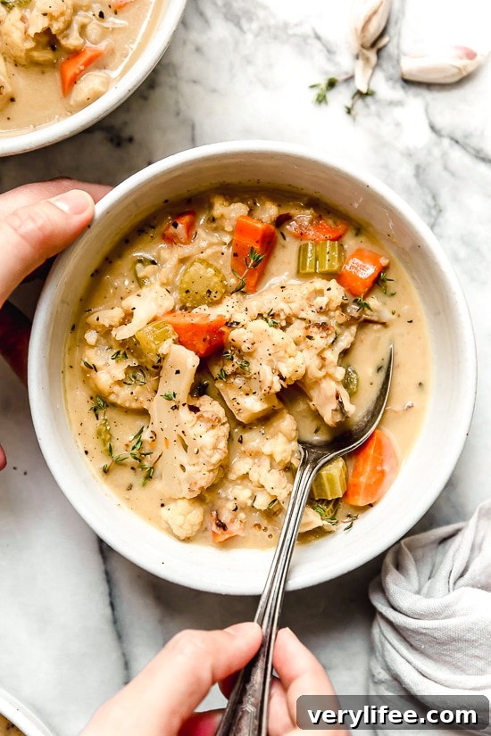 Creamy Roasted Cauliflower Chowder Recipe 4 Roasted cauliflower in the oven