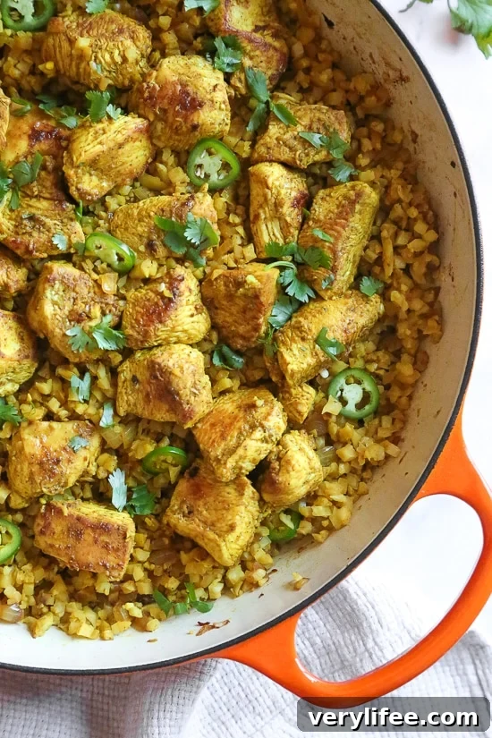 25 Viral Skinnytaste Recipes That Defined 2019 17 Inspired by the popular Indian or Persian dish, Chicken Biryani, only streamlined to make quick, easy and low carb. By replacing the rice with riced cauliflower, it's also Keto and Whole30 friendly.