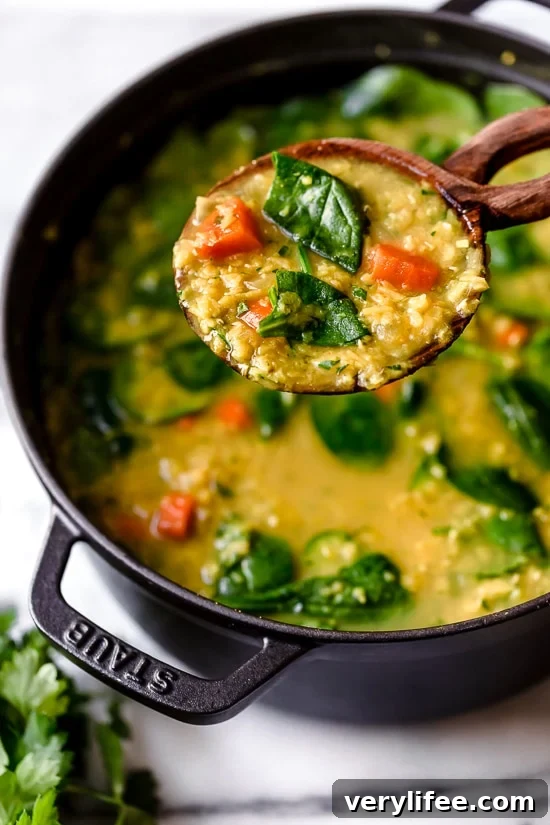 25 Viral Skinnytaste Recipes That Defined 2019 22 Red Lentil Soup with Spinach is a delicious, Middle Eastern inspired Lentil Soup, made with red lentils, turmeric, spinach, carrots and lemon. It's golden in color, and very easy to make and leftovers are freezer-friendly.