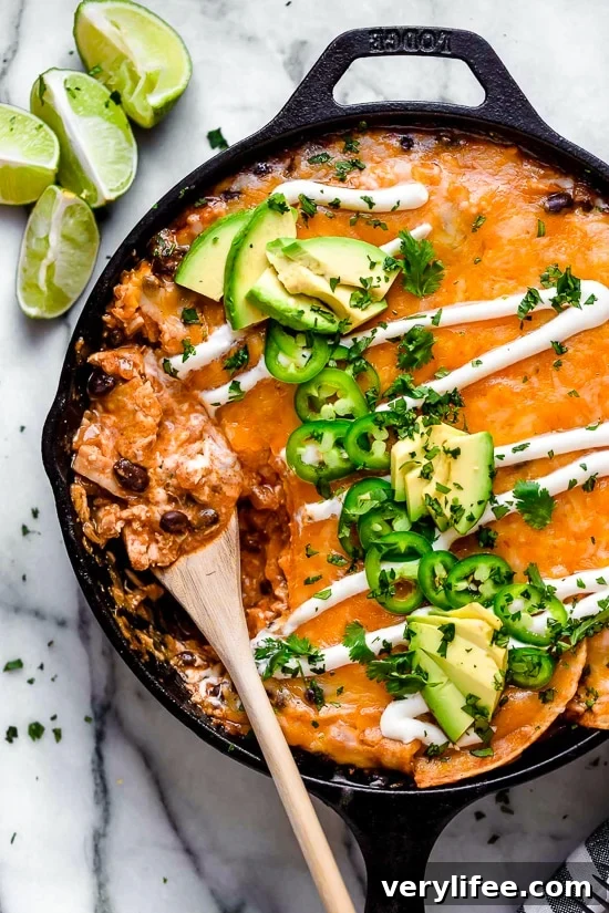 25 Viral Skinnytaste Recipes That Defined 2019 6 Cheesy Rotisserie Chicken Enchilada Skillet