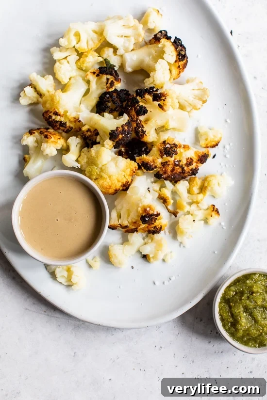 Whole Roasted Baby Cauliflower with Garlic and Herbs 8 Whole roasted baby cauliflower plated