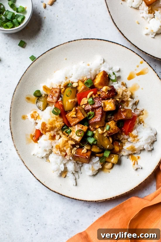 Spicy Crispy Kung Pao Tofu Recipe 8 Kung Pao Tofu, a lighter (and vegetarian) take on one of my favorite Chinese takeout dishes!