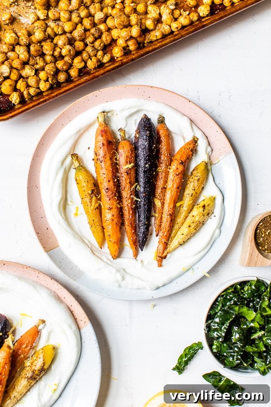 how to make roasted carrots and chickpeas