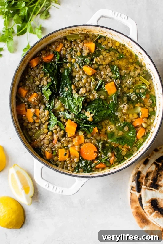 Homemade Lebanese Lentil Soup