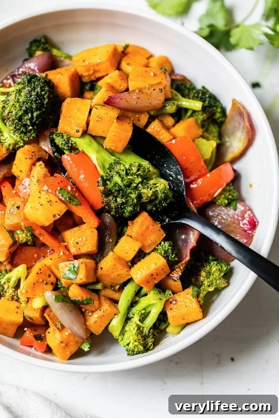 Warm Curried Sheet Pan Vegetable Salad 3 This nourishing Warm Curry Roasted Vegetable Salad with Honey Curry Dressing is a delicious vegetarian, gluten- and dairy-free dinner or make-ahead lunch.