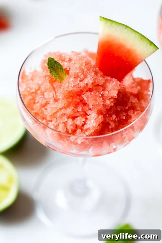 Spiked Watermelon Lime Granita Recipe 2 This Boozy Watermelon Lime Granita is the perfect, frozen adult treat for hot summer days.