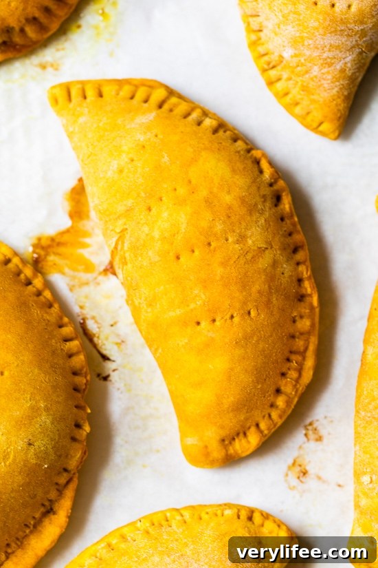 Baked Jamaican Beef Patties on parchment