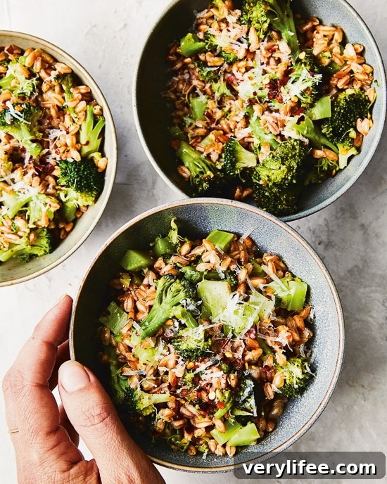 Skinnytaste Meal Prep Cookbook: Cover Reveal and First Look 12 Smashed Broccoli Pecorino Farro Bowls