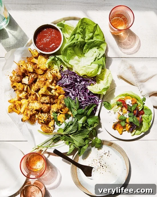 Skinnytaste Meal Prep Cookbook: Cover Reveal and First Look 5 Roasted Cauliflower Shawarma Lettuce Wraps