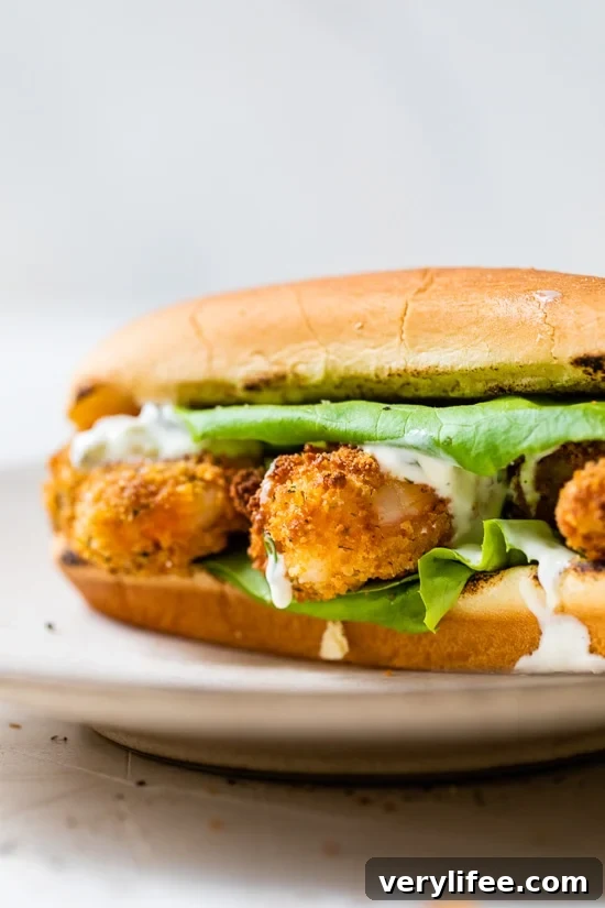 Crispy Air Fryer Shrimp Sandwich with Zesty Tartar Sauce 5 Air Fryer Shrimp Sandwich