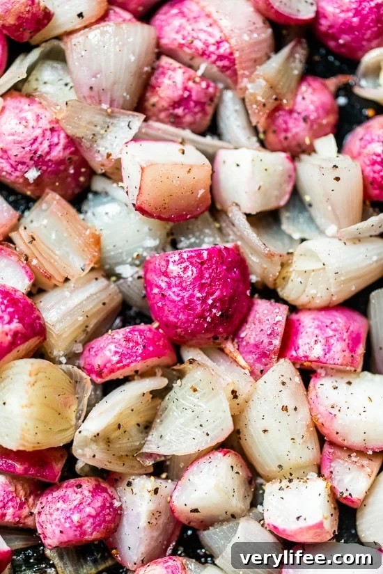 Roasted Radishes and Onions