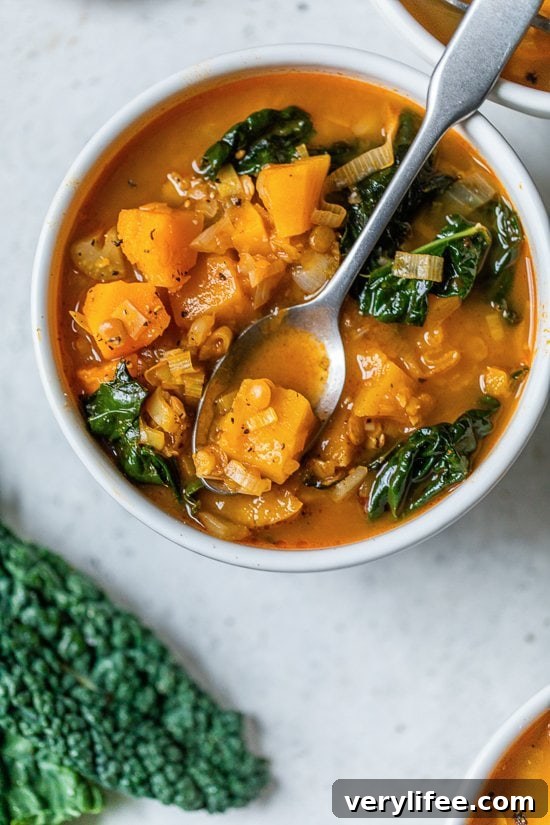 Creamy Roasted Butternut Squash and Lentil Soup 5 Lentil Soup with Butternut and Kale