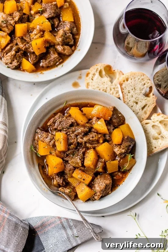 Beef Stew with Butternut