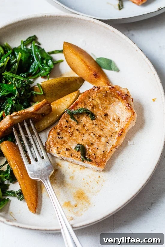 pork chops and pears