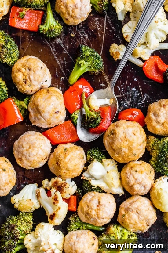 Italian Turkey Meatball Sheet Pan