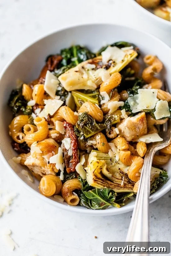 Creamy One-Pot Chicken and Artichoke Cavatappi Recipe 3 pasta with chicken and artichokes