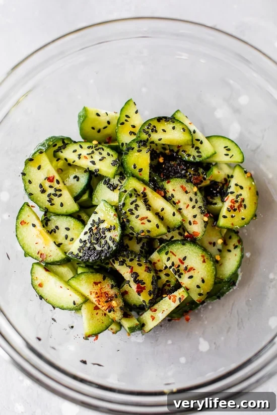 Coconut-Poached Chicken with Bok Choy and Mushrooms Recipe 4 cucumber salad with sesame seeds