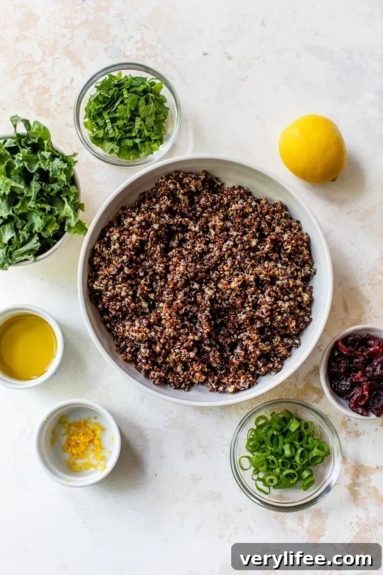 Quinoa Salad ingredients