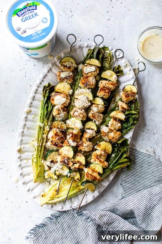 Grilled Chicken Caesar Skewers
