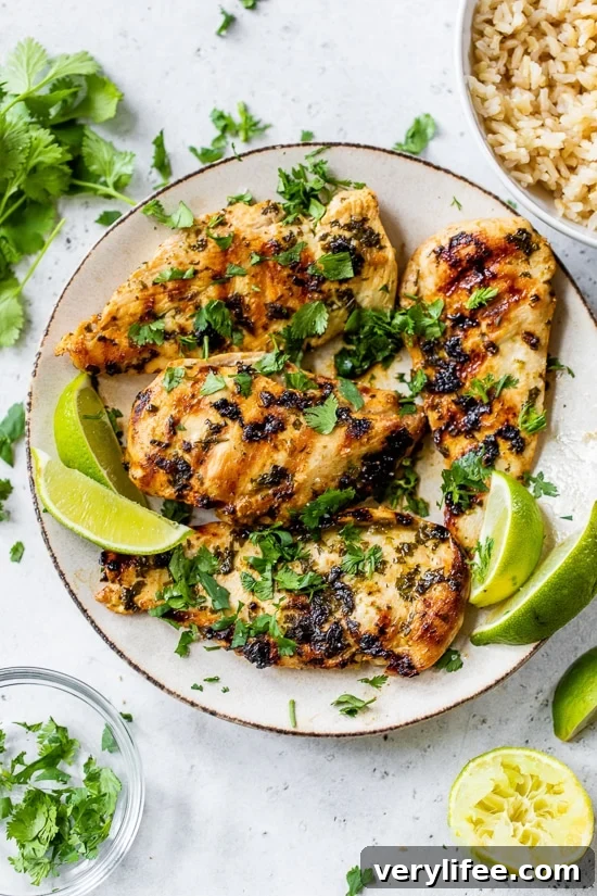 Cilantro Lime Chicken Breast: Grilled or Air Fryer 4 grilled chicken with cilantro and lime