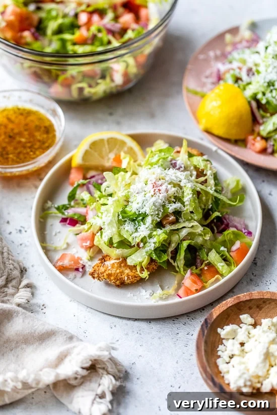 Crispy Air Fryer Chicken Milanese with Mediterranean Salad 7 Air Fryer Chicken Milanese