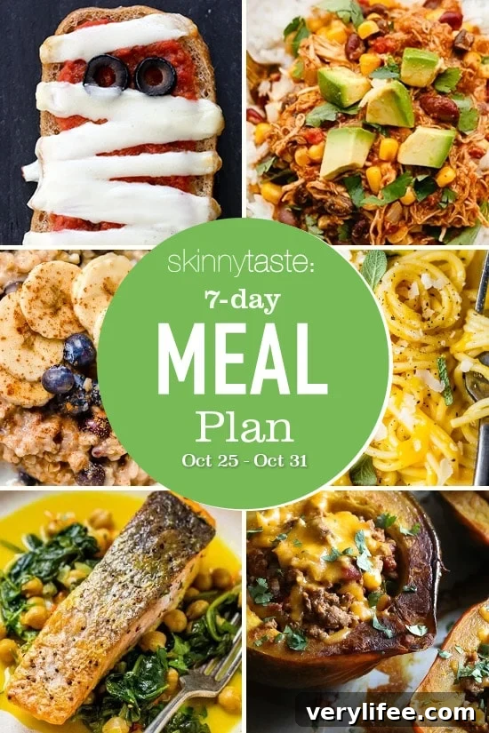 7 Day Healthy Meal Plan (October 25-31)