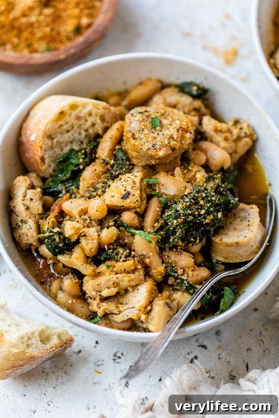 Chicken Cassoulet in a bowl.