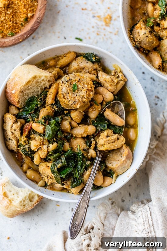 Chicken Cassoulet in a bowl.