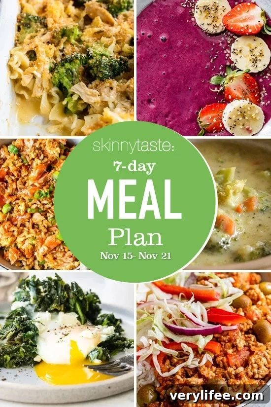 7-Day Meal Plan Nov 15-21: Weekly Menu & Recipes 2 7-day healthy meal plan graphic