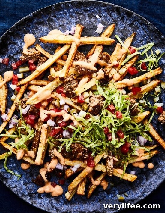 Air Fryer Loaded Cheeseburger Fries