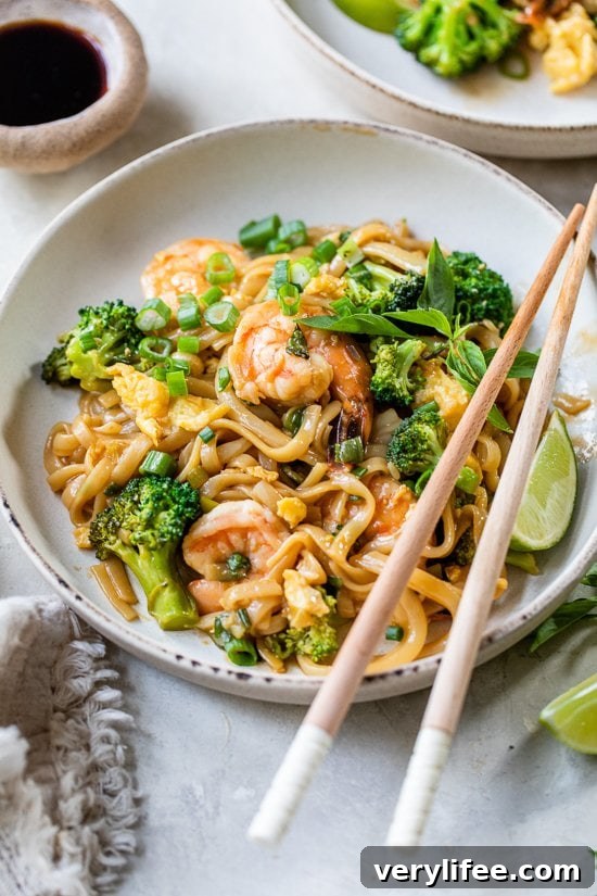 Drunken Noodles with Shrimp