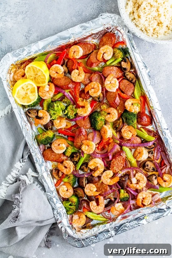 Shrimp and Andouille Sheet Pan Dinner