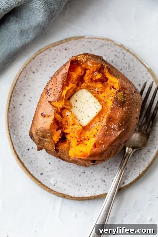 Air Fryer Baked Sweet Potato Recipe 3 sweet potato with butter