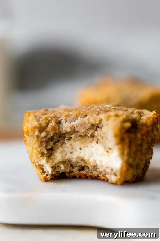 Gluten-Free Almond Flour Banana Muffins with Cream Cheese 3 Cream Cheese-Filled Banana Muffins