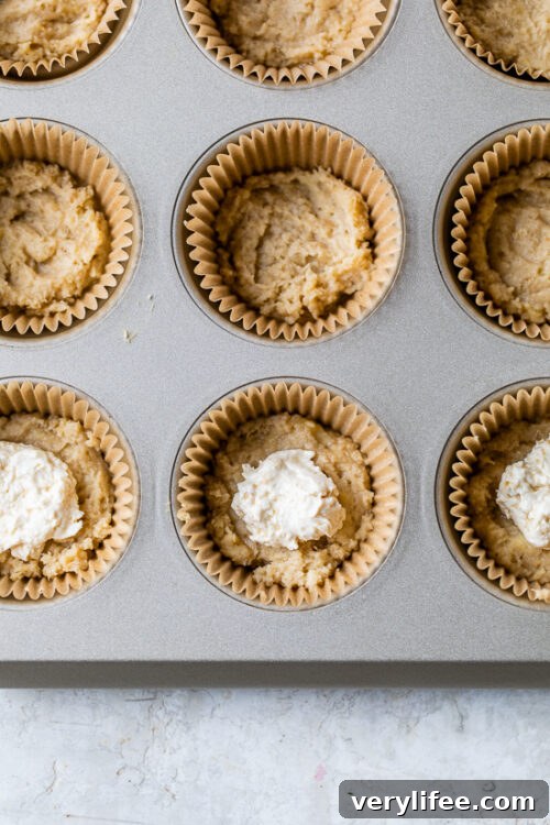Gluten-Free Almond Flour Banana Muffins with Cream Cheese 7 Almond Flour Banana Cream Cheese Muffins