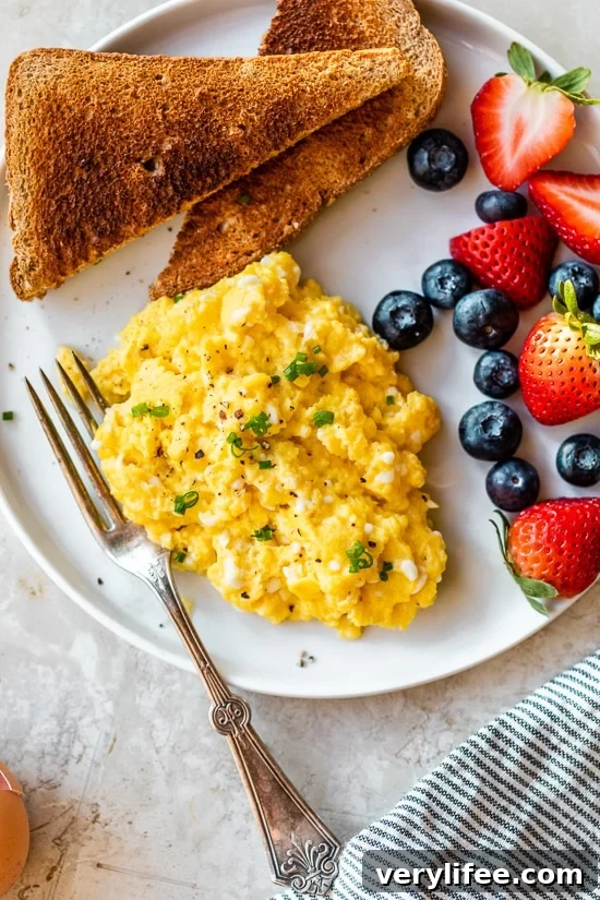 Protein-Packed Scrambled Eggs with Cottage Cheese 4 Cottage Cheese scrambled eggs