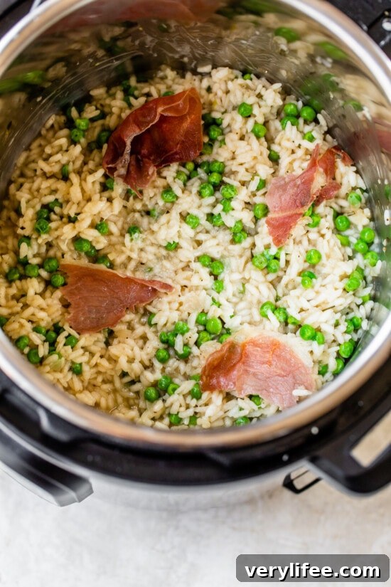 Prosciutto risotto in the Instant Pot