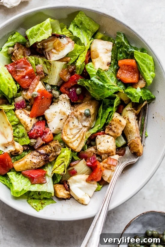 Warm Artichoke and Roasted Pepper Salad with Mozzarella 2 Warm Salad with Artichoke Hearts, Roasted Peppers and Mozzarella