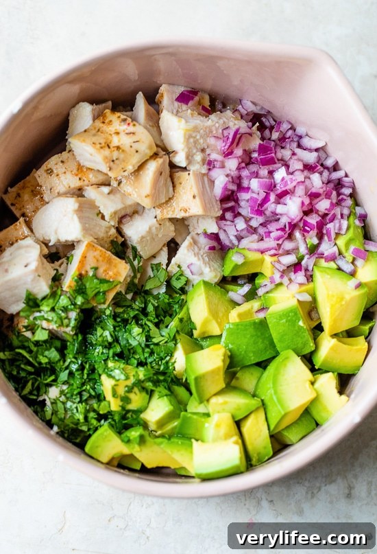 Cilantro Lime Chicken Avocado Salad