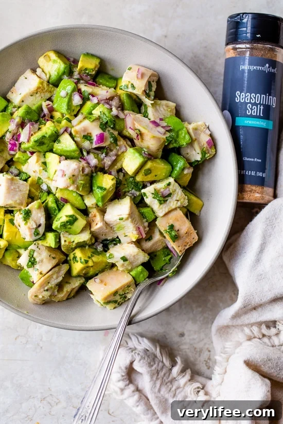 Cilantro Lime Chicken Avocado Salad