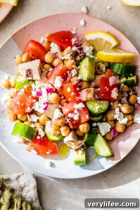 Grilled Chicken Chickpea Salad