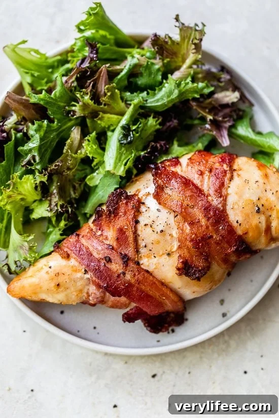 Bacon-Wrapped Air Fryer Chicken Breasts
