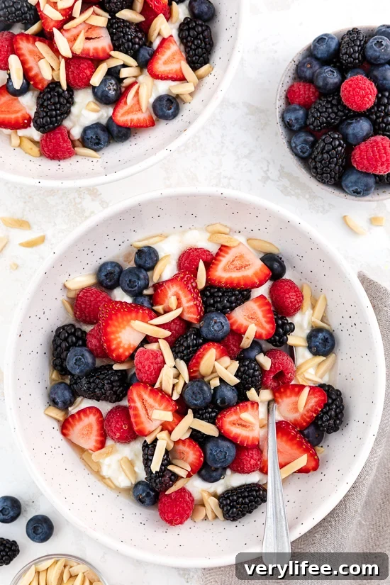 Creamy Cottage Cheese and Berry Breakfast Bowl Recipe 3 Very Berry Cottage Cheese Bowls