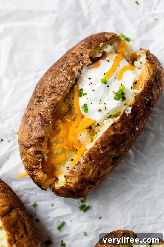 Air Fryer Loaded Baked Potatoes