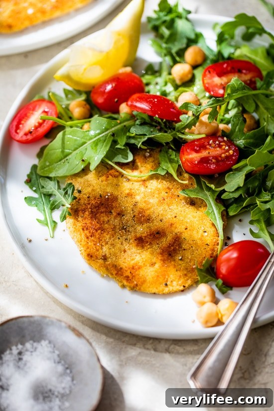 Chickpea Milanese with Arugula
